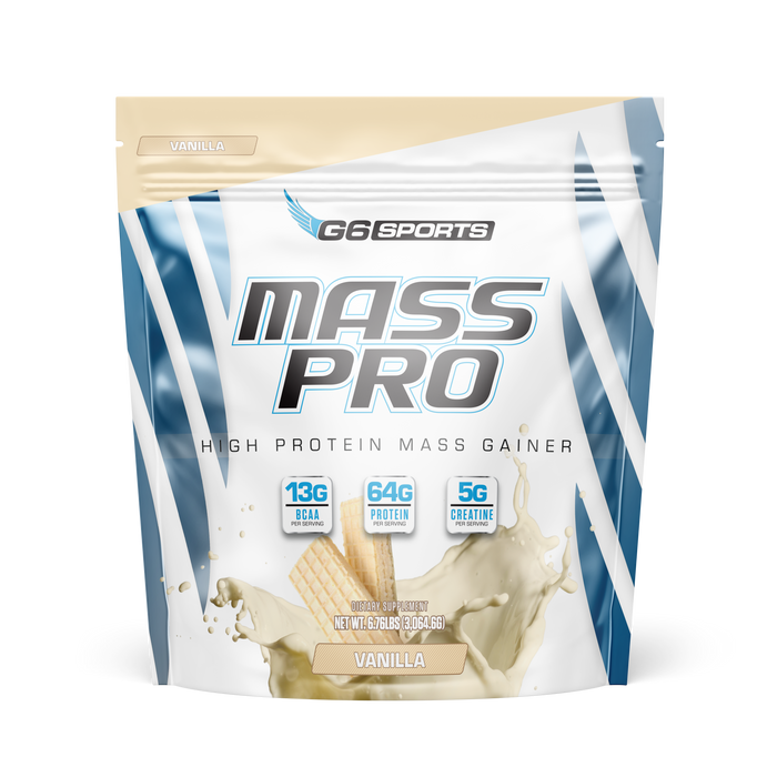 G6 Sports Mass Pro High Protein Mass Gainer — Vanilla, 14 Servings by Price Is Right Miami