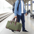 Maxwell Waxed Canvas Rolling Duffel Bag for Weekend and Business Travel