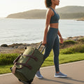 Maxwell Waxed Canvas Rolling Duffel Bag for Weekend and Business Travel