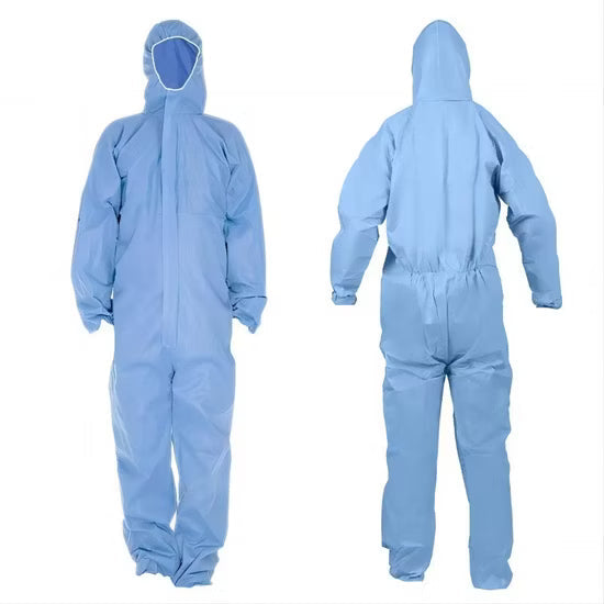SMS Disposable Coveralls with Hood and Booties, Zipper Front, 3XL (Case of 40) by Pasteur Pharmacy
