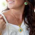 Meet Me in Mykonos Toggle Necklace - Turquoise by Christina Greene