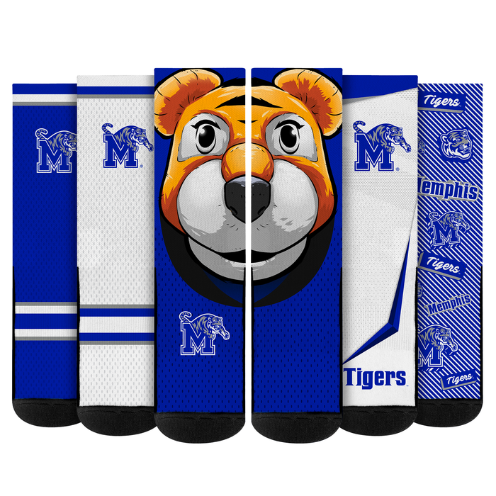 Memphis Tigers - Super Fan Bundle 5-Pack by Rock 'Em Socks