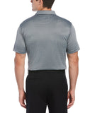 PGA Tour Mens Diamond Jacquard Golf Polo, Gray, Size Large by Vanessa Jane