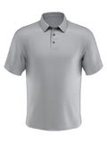 PGA Tour Mens Airflux Solid Golf Polo Shirt – Sleet, Size Large by Vanessa Jane