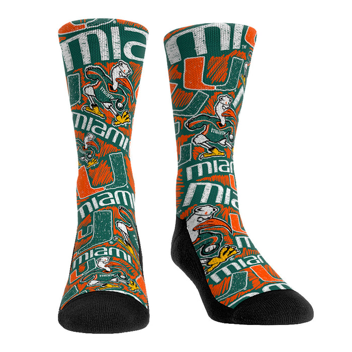 Miami Hurricanes - Logo Sketch by Rock 'Em Socks