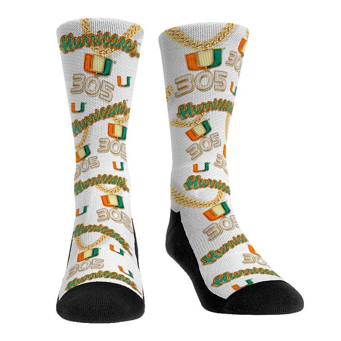 Miami Hurricanes - Turnover Chain - All-Over by Rock 'Em Socks