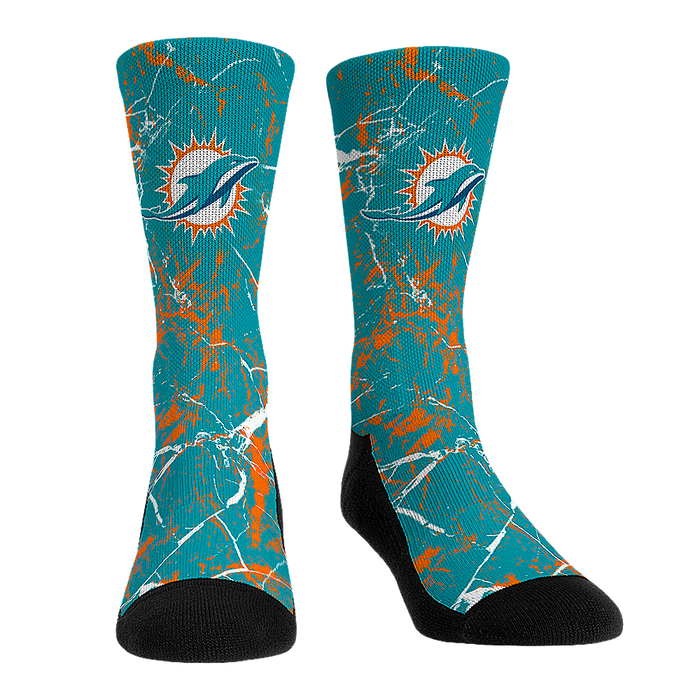 Miami Dolphins - Cracked Marble by Rock 'Em Socks