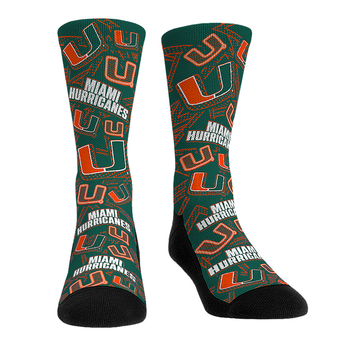 Miami Hurricanes - Microdot All-Over by Rock 'Em Socks