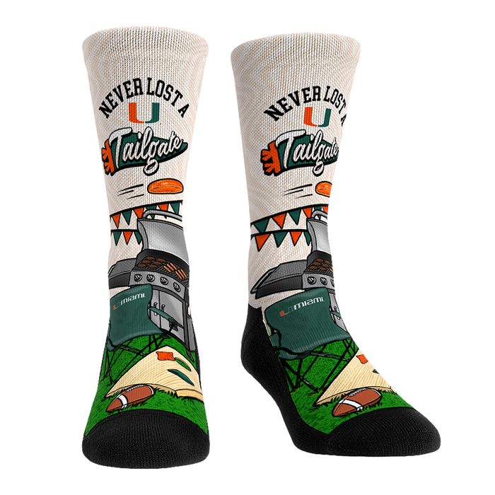 Miami Hurricanes - Never Lost a Tailgate by Rock 'Em Socks