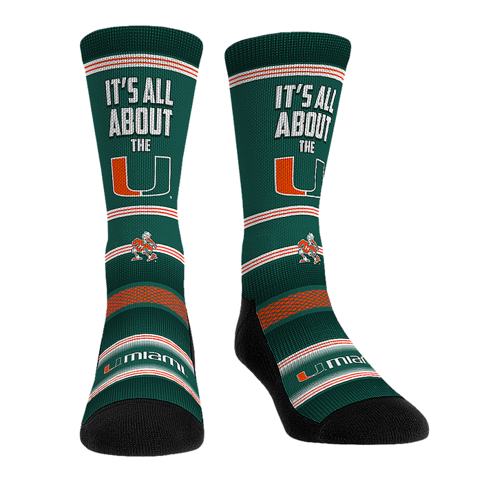 Miami Hurricanes - It's All About The U by Rock 'Em Socks