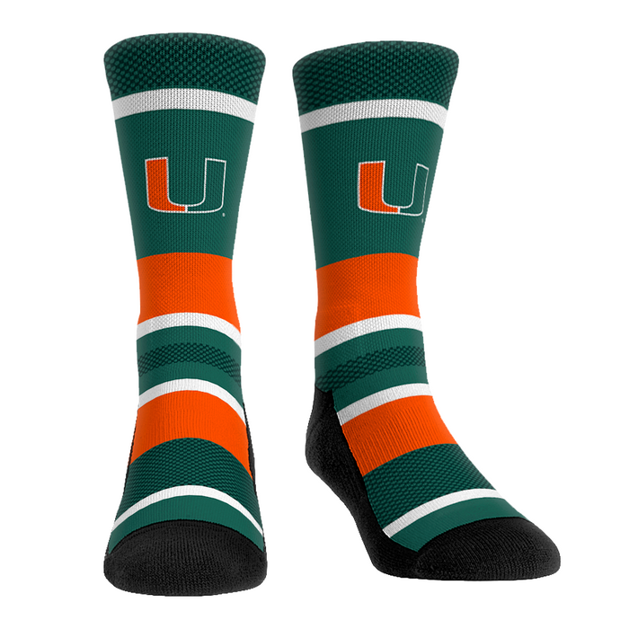Miami Hurricanes - Tech Stripe by Rock 'Em Socks