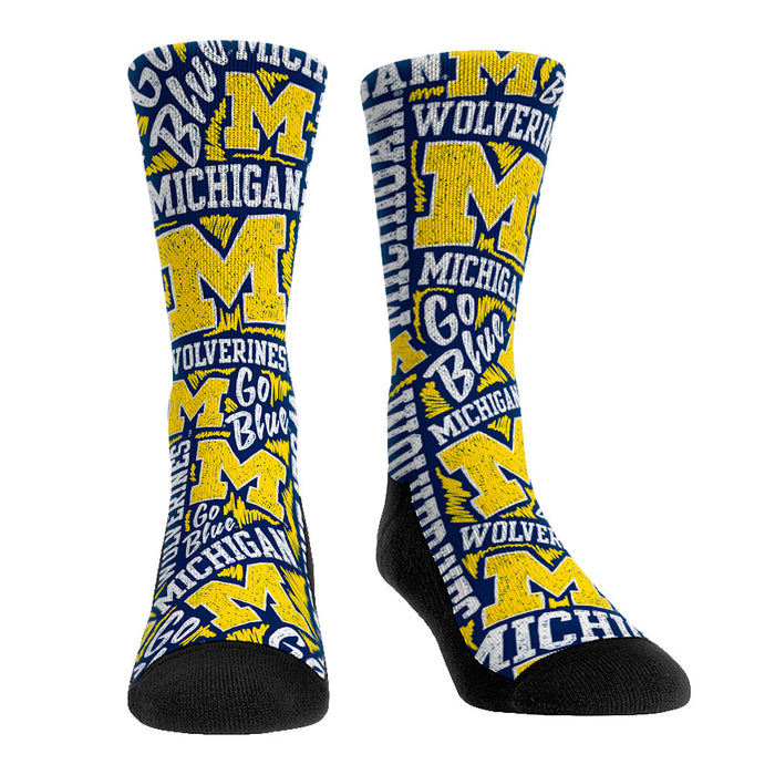 Michigan Wolverines - Logo Sketch by Rock 'Em Socks