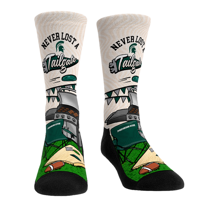 Michigan State Spartans - Never Lost a Tailgate by Rock 'Em Socks