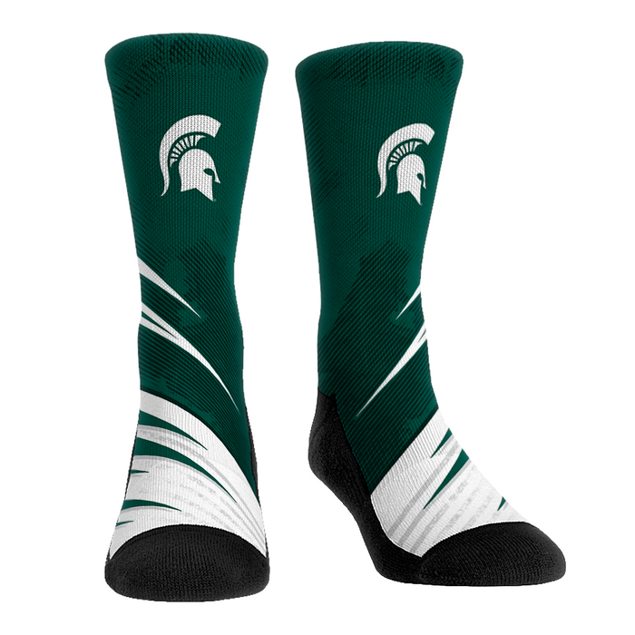 Michigan State Spartans - Slash Slant by Rock 'Em Socks