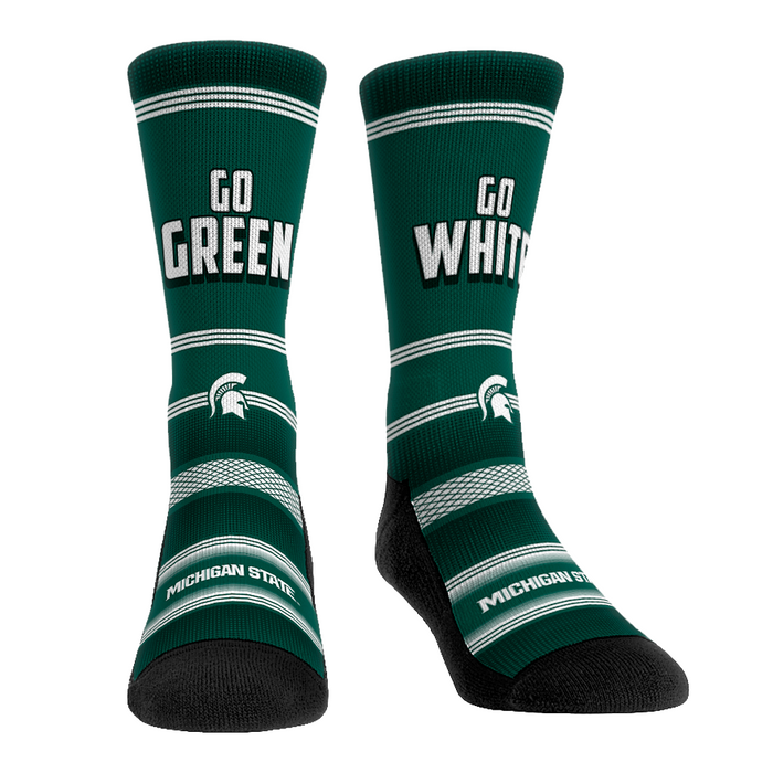 Michigan State Spartans - Go Green! Go White! by Rock 'Em Socks