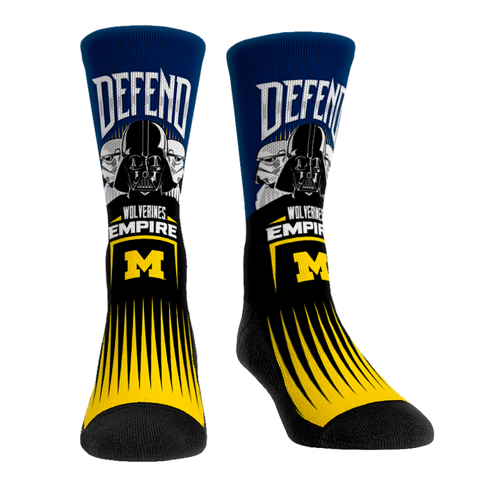 Michigan Wolverines - Star Wars - Defend The Empire by Rock 'Em Socks