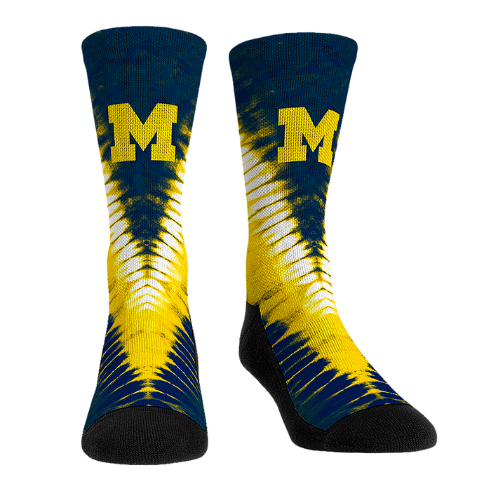 Michigan Wolverines - V Shape Tie Dye by Rock 'Em Socks