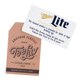 Miller Lite Front/Back/Sleeve Print Long Sleeve T-Shirt - Navy Blue by Tee Luv
