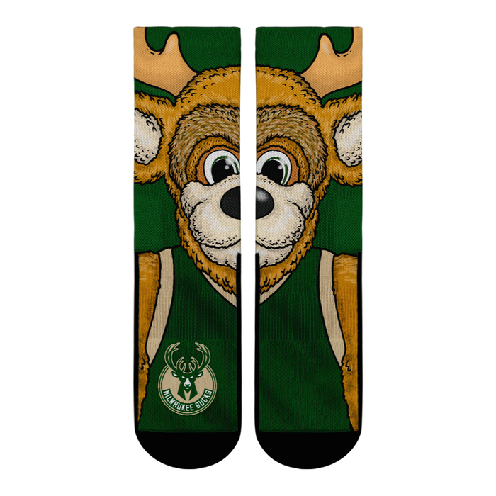 Milwaukee Bucks - Split Face Mascot by Rock 'Em Socks