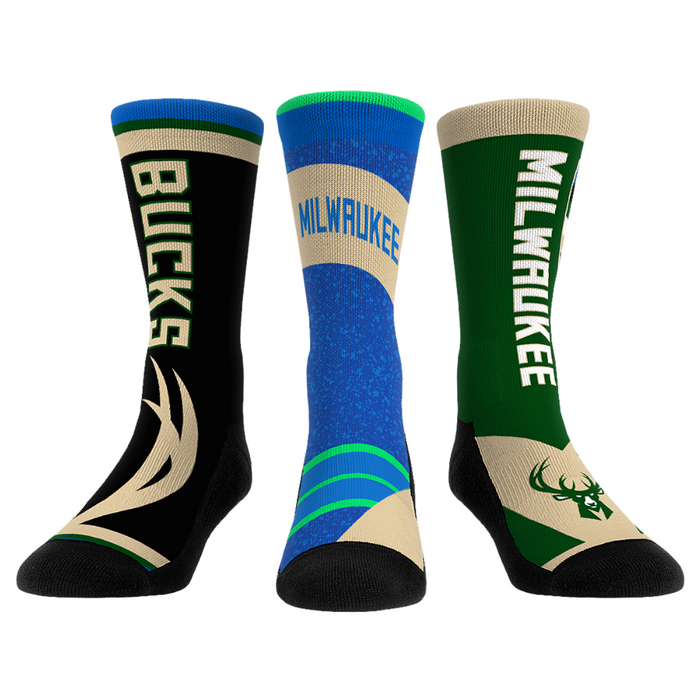 Milwaukee Bucks - Ultimate Jersey - 3-Pack by Rock 'Em Socks