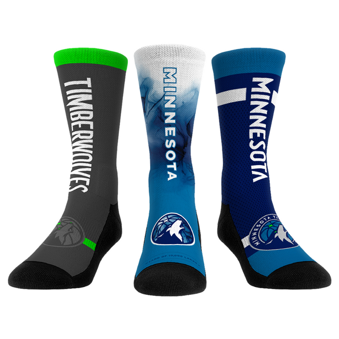 Minnesota Timberwolves - Ultimate Jersey - 3-Pack by Rock 'Em Socks