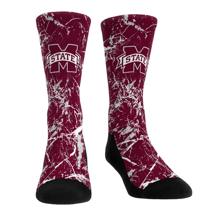 Mississippi State Bulldogs - Cracked Marble by Rock 'Em Socks