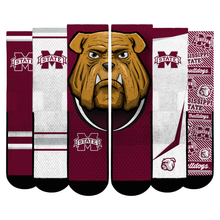 Mississippi State Bulldogs - Super Fan Bundle 5-Pack by Rock 'Em Socks