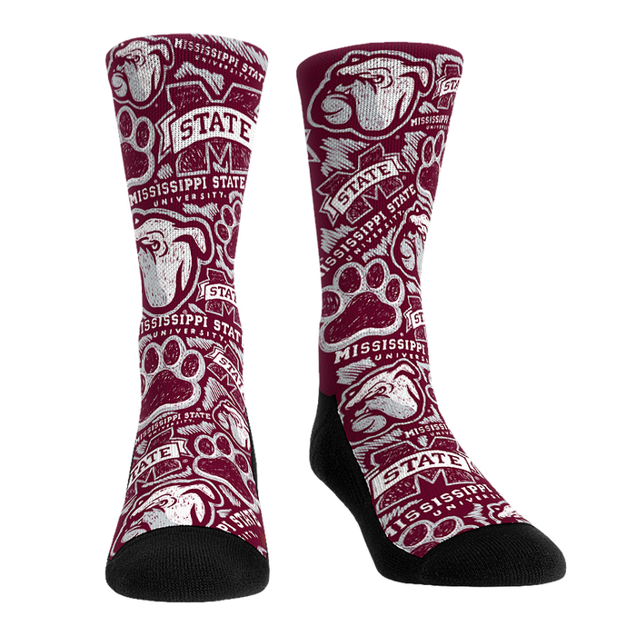 Mississippi State Bulldogs - Logo Sketch by Rock 'Em Socks