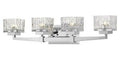 Z-Lite Rubicon 4 Light 30 Wide Vanity Light with Textured Glass Shades by Vanessa Jane