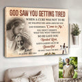 Personalized God Saw You Getting Tired Memorial Sign III by Tailored Canvases