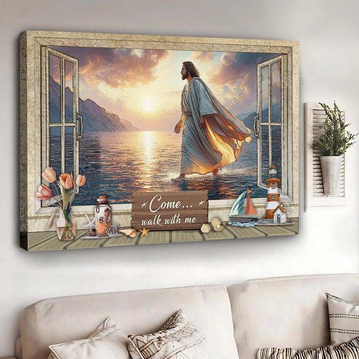 Come Walk With Me Faith Sign II by Tailored Canvases