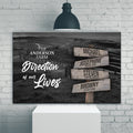 Direction Of Our Lives Family Farm Names Sign by Tailored Canvases