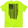 Molon Labe Ghost Flag - Safety Yellow T-Shirt