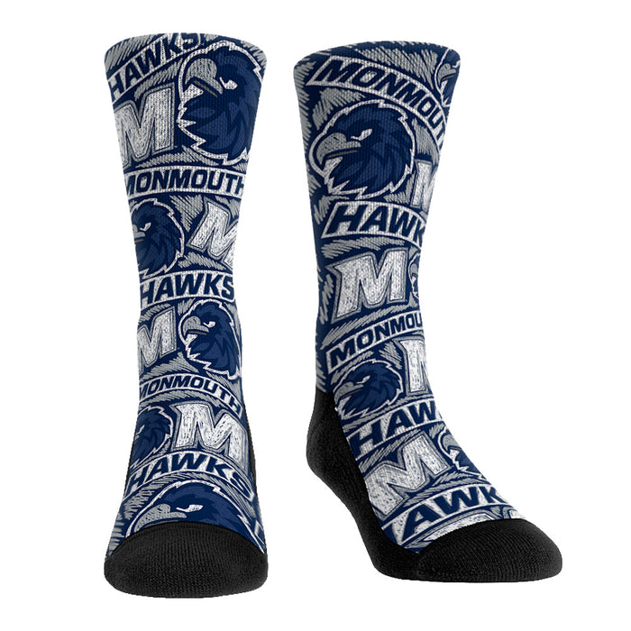 Monmouth Hawks - Logo Sketch by Rock 'Em Socks