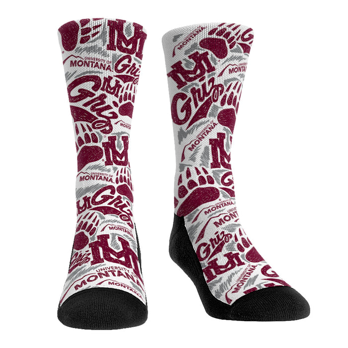 Montana Grizzlies - Logo Sketch by Rock 'Em Socks