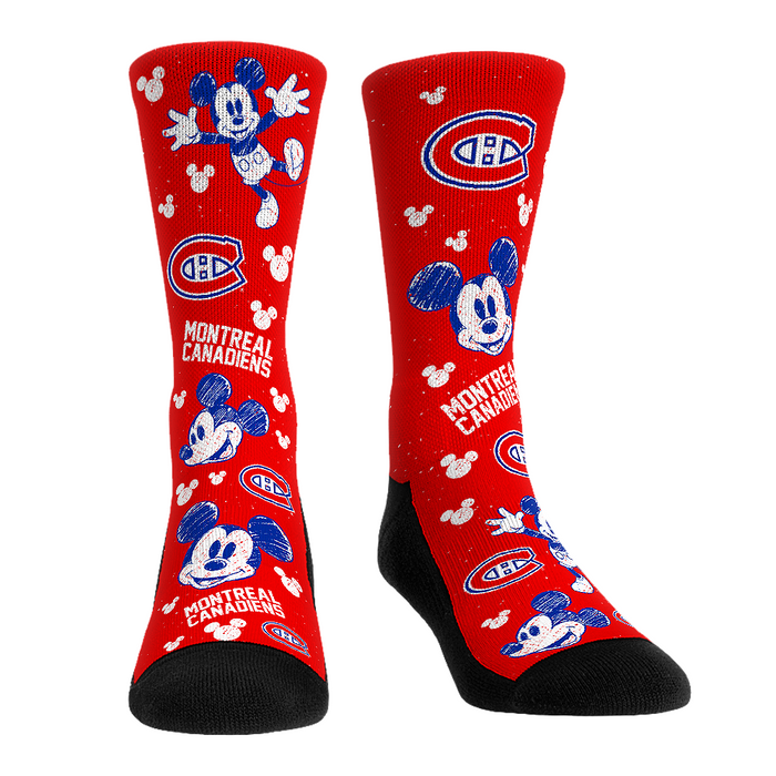 Montreal Canadiens - Disney - Mickey Sketch by Rock 'Em Socks