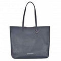 Lauren Cecchi New York Leather Tote Navy Silver by Vanessa Jane