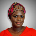Kente African Head Wraps (Brown & Red) by Duma Mbili LLC