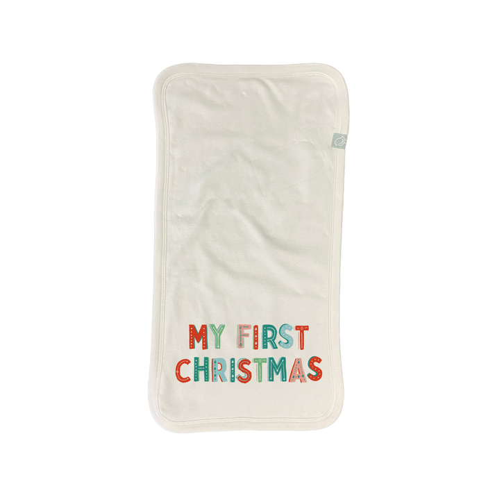 burp cloth | my first christmas by Finn + Emma
