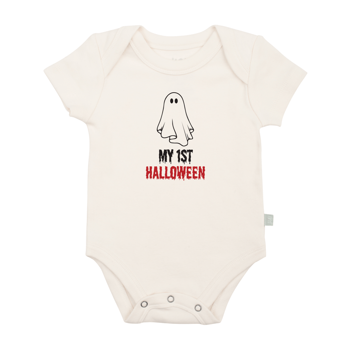 graphic bodysuit | my first halloween ghost by Finn + Emma