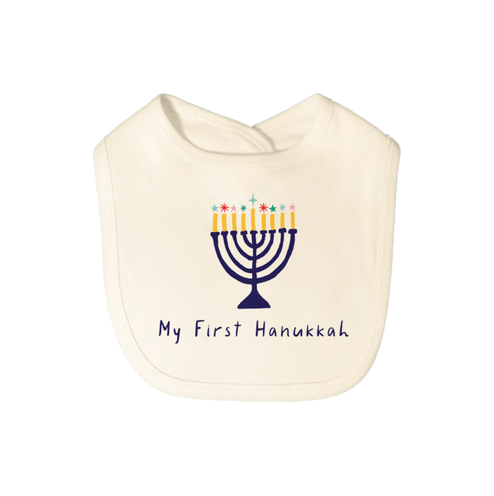 graphic bib | my first hanukkah by Finn + Emma