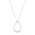 Avera Jewelry Crystal Teardrop Necklace Elegant Silver Pendant by Avera Group