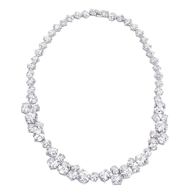 Bejeweled Cubic Zirconia Collar Necklace by Avera Group