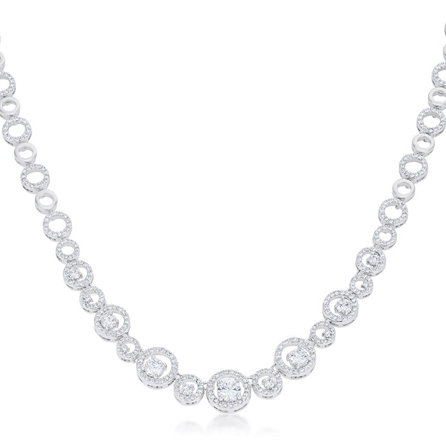 Graduated Cubic Zirconia Necklace by Avera Group