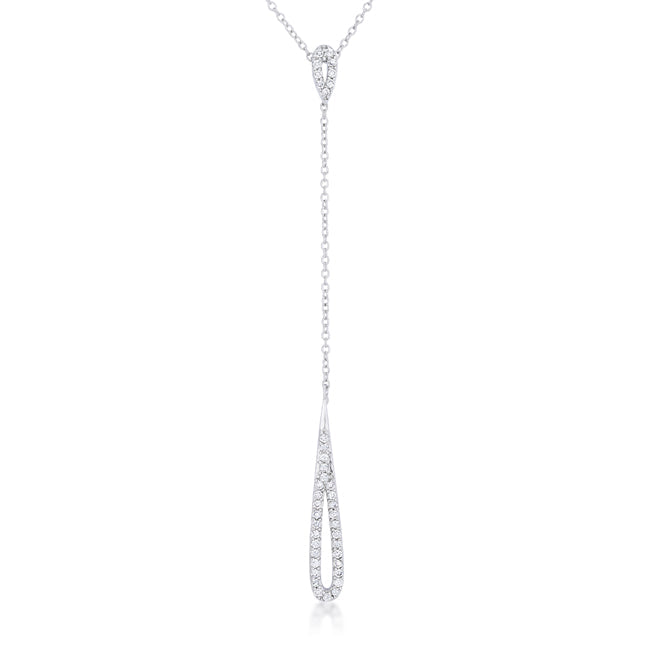 Avera Chrisette 0.4ct Cubic Zirconia Classic Drop Lariat Necklace by Avera Group