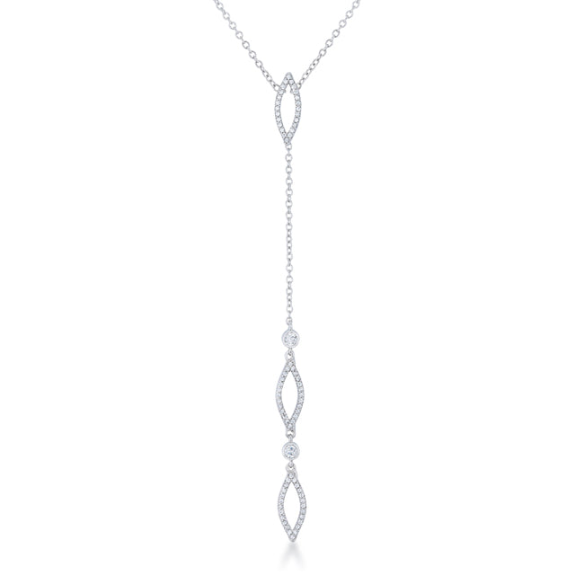 Avera Carmela 0.6ct Cubic Zirconia Classic Drop Lariat Necklace by Avera Group