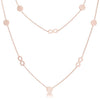 Krystal Stainless Steel Infinity Station Layer Necklace