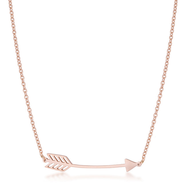 Avera Arianna Stainless Steel Arrow Necklace by Avera Group