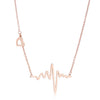 High Polish Stainless Steel Heartbeat Necklace
