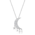 Avera .6Ct Dazzling Moon and Stars Necklace with CZ by Avera Group